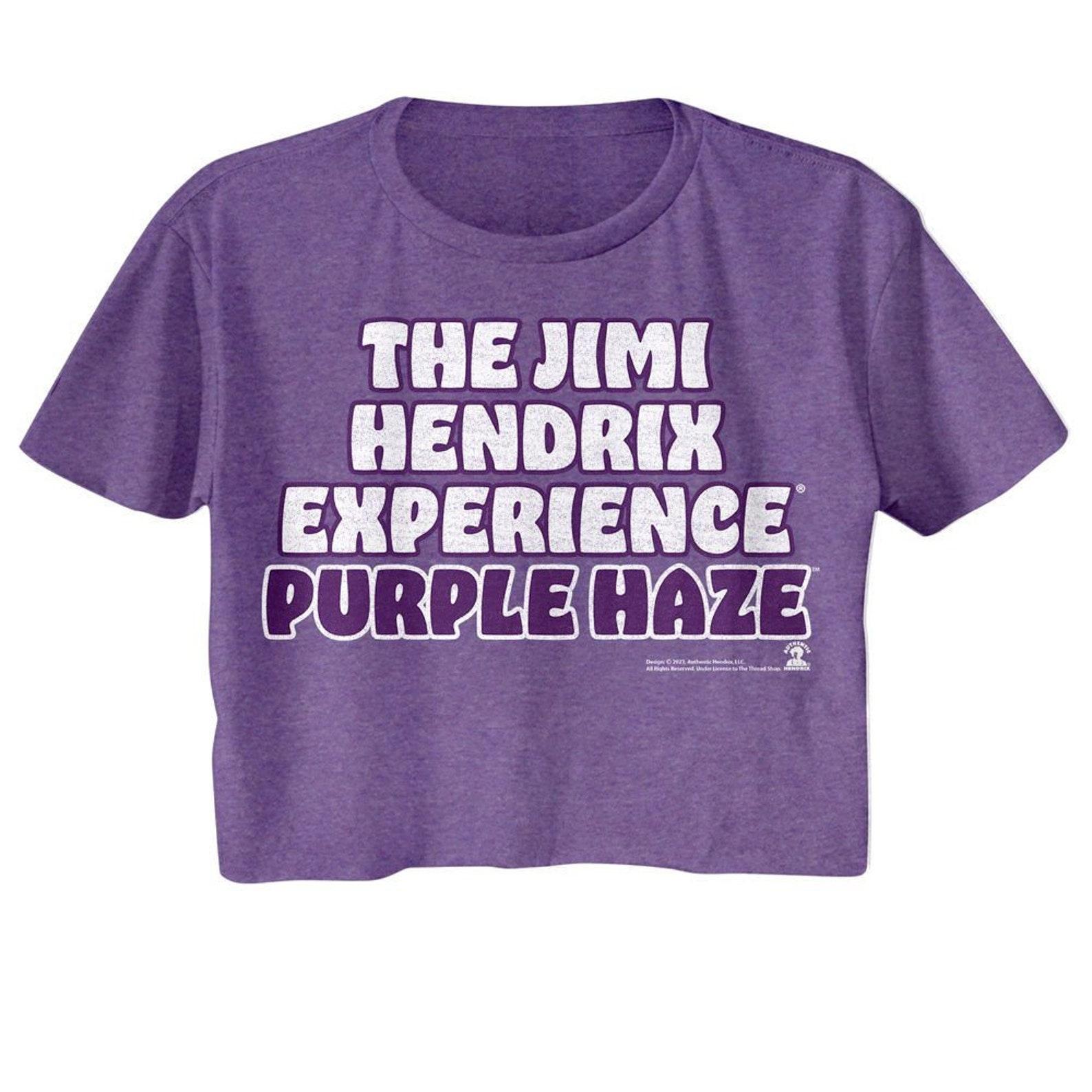 Jimi Hendrix Purple Haze Purple Heather Women s Festival Crop T-Shirt 3XL