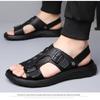 Summer Men's Driving Sandals Waterproof Anti-Slip Soft Sole Beach Shoes Indoor/Outdoor Dual-Use Comfort Slide Flip Flops