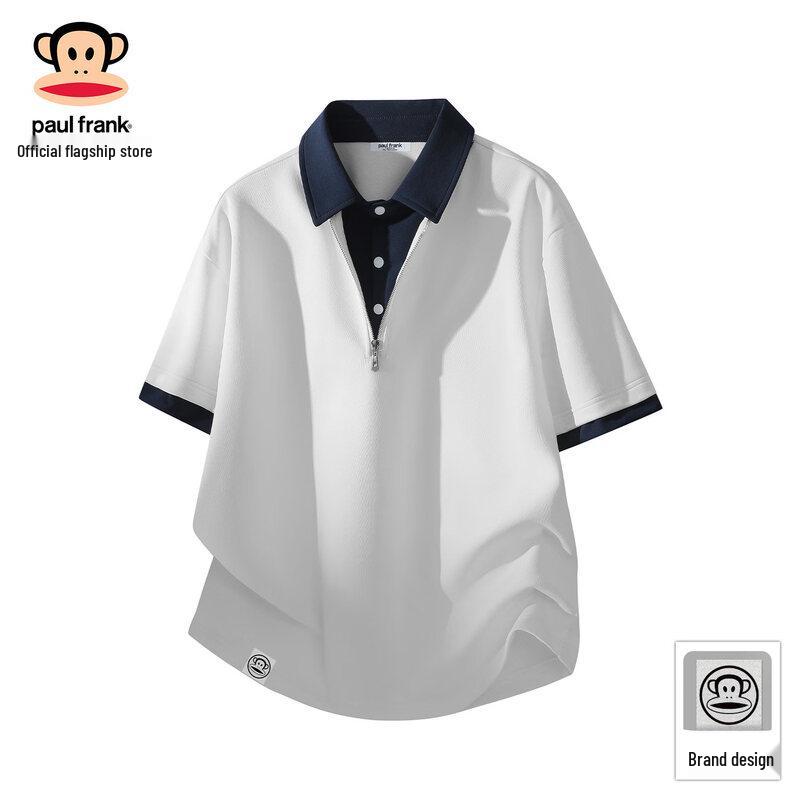 Paul Frank Men s American Style Faux 2-Piece Short Sleeve Polo Shirt 2XL
