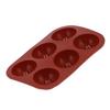 Silikonform Lebensmittelqualität Halbkugelförmige Kuchenform Tablett für Schokolade Seife Heimküche(6 Löcher )