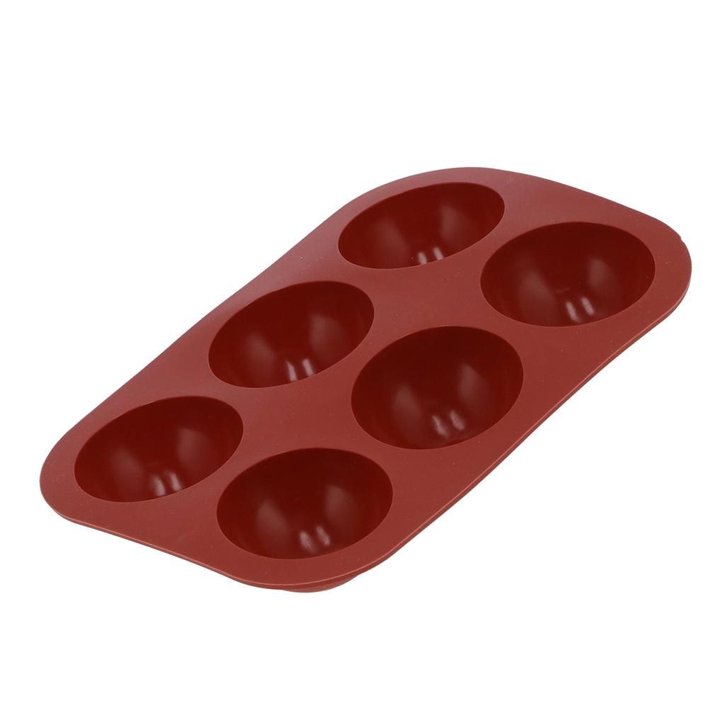Silikonform Lebensmittelqualität Halbkugelförmige Kuchenform Tablett für Schokolade Seife Heimküche(6 Löcher )