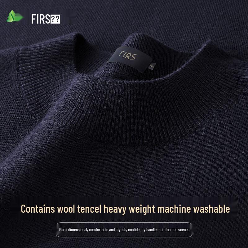 

FIRS Men s Wool Tencel Blend Mock Neck Sweater XL