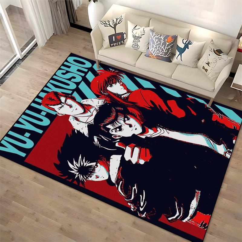 "Yu Yu Hakusho Anime Carpet with Characters and Bold Design Style" Suitable for use as an anti-slip for living room bedroom sofas