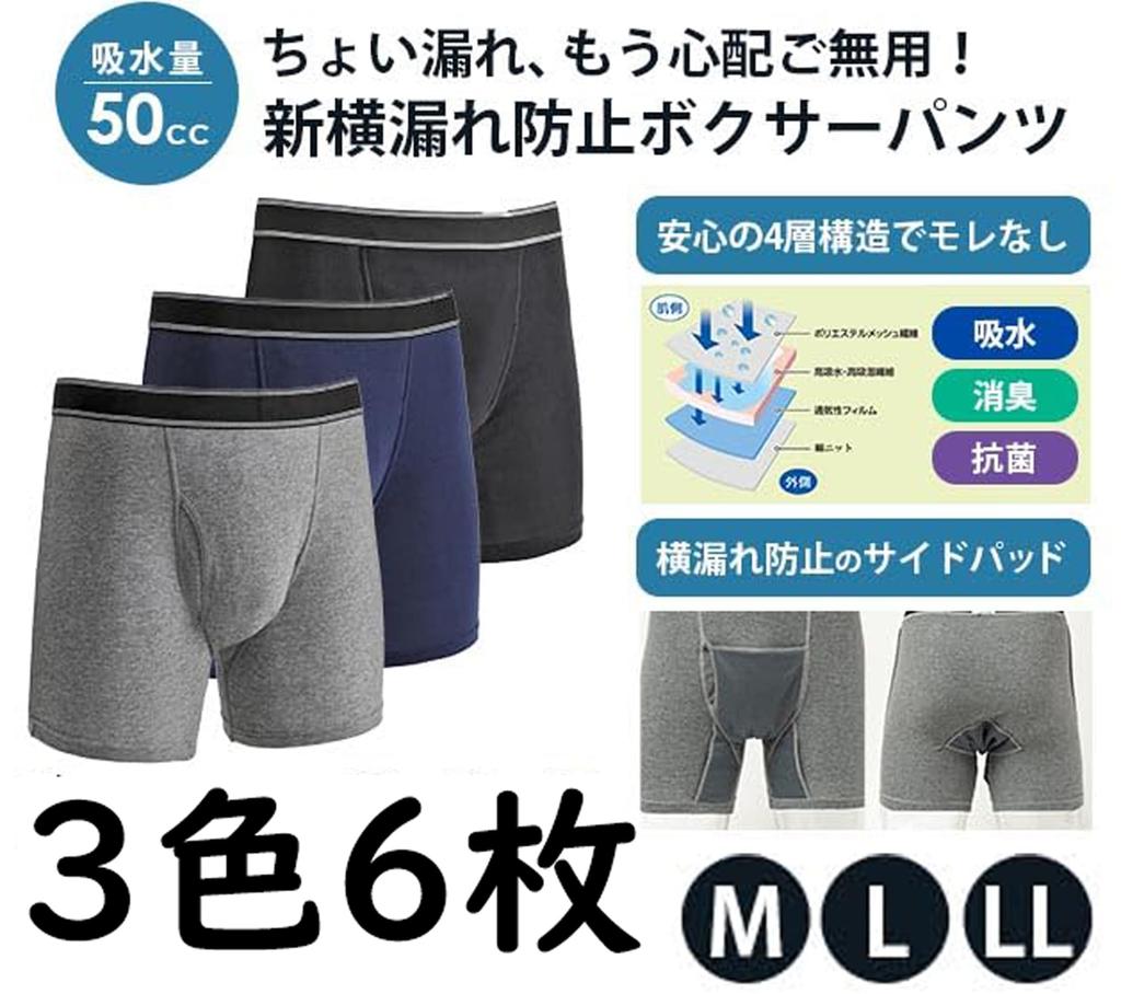 Idealands Incontinence Deodorizing Pure with Prevention Absorbent Size M Men's Briefs, Oasis, Side-Leakage Pads, Blue,