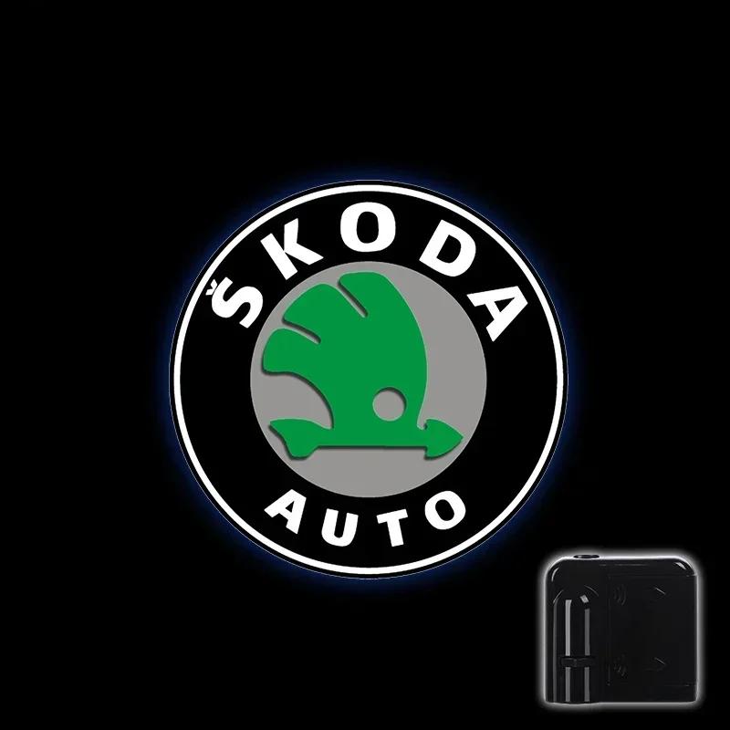 

Car Sticker 2025 New Car Door Lights Logo Projector Car Door Welcome Logo Projector Lights For Skoda Octavia KAMIQ KODIAQ SUPERB