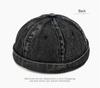 Unisex Washed Denim Skullcap: Street Style Brimless Hat for Hip Hop Fashion