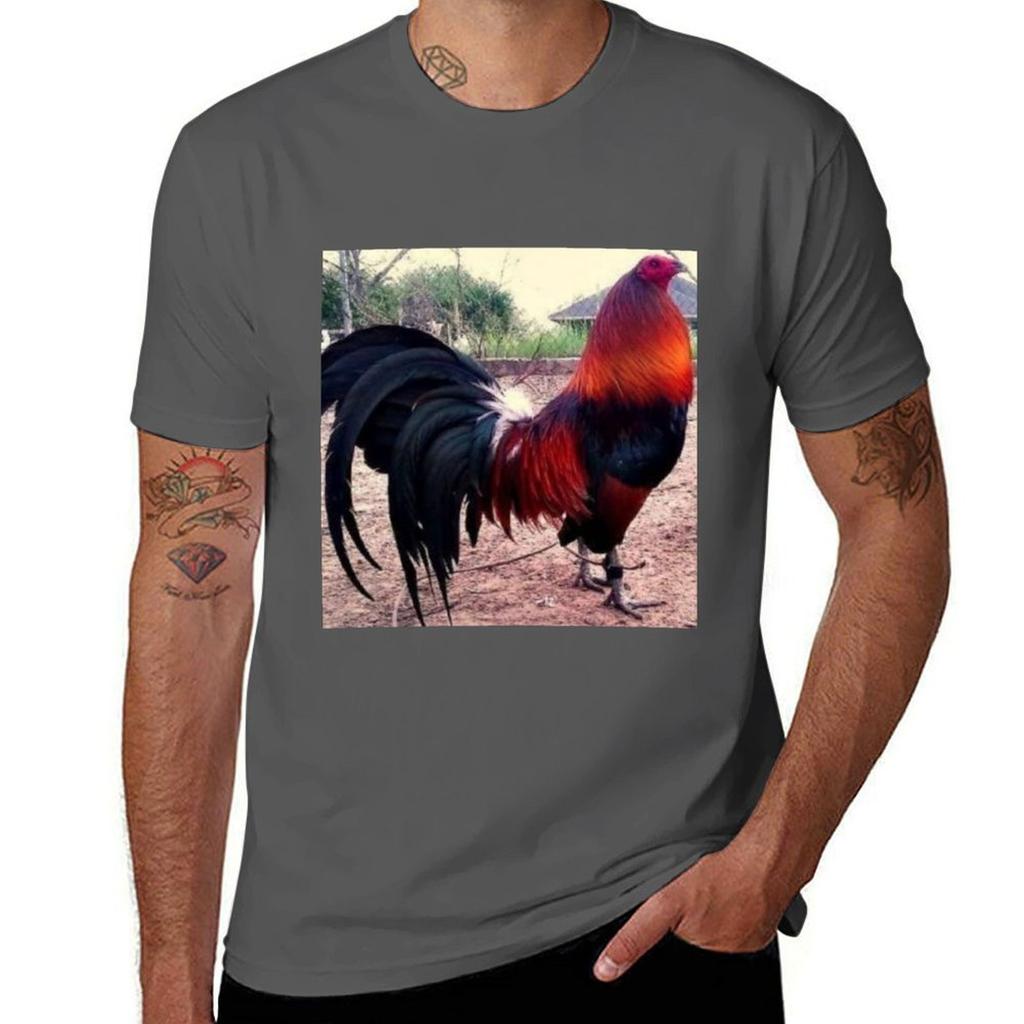 Rooster Red Fighting Fine Tshirt Cotton T Shirt Unisex Tshirt