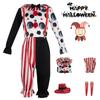 Circus Clown Cosplay Costume Halloween Party Props Funny Stage Performance Suit