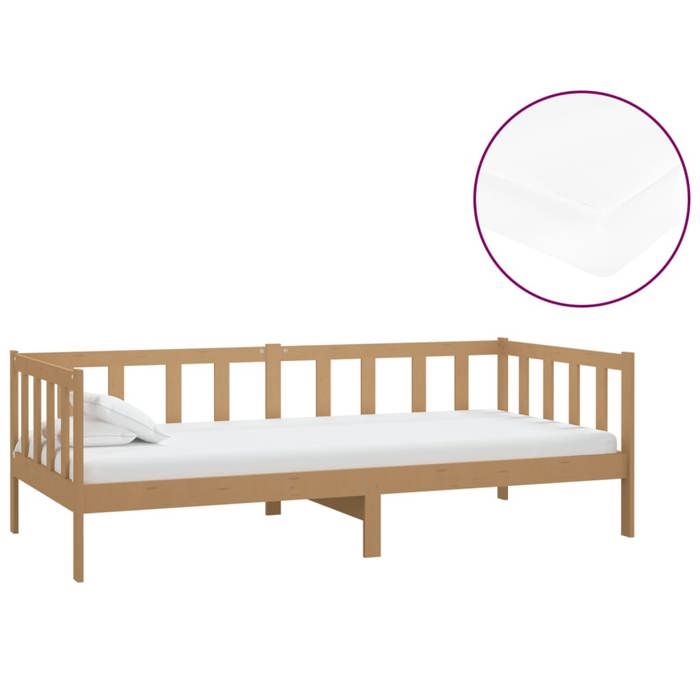 Lit de repos - Maison Exclusive - 90x200cm - Bois de pin massif - Canapé-lit multifonctionnel