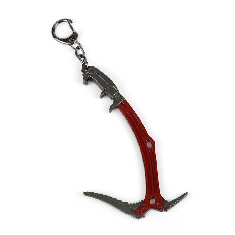 Ice Axe Model Keychain, Climbing Axe Keyring Charm Pendant for Backpack, Keys and Bags
