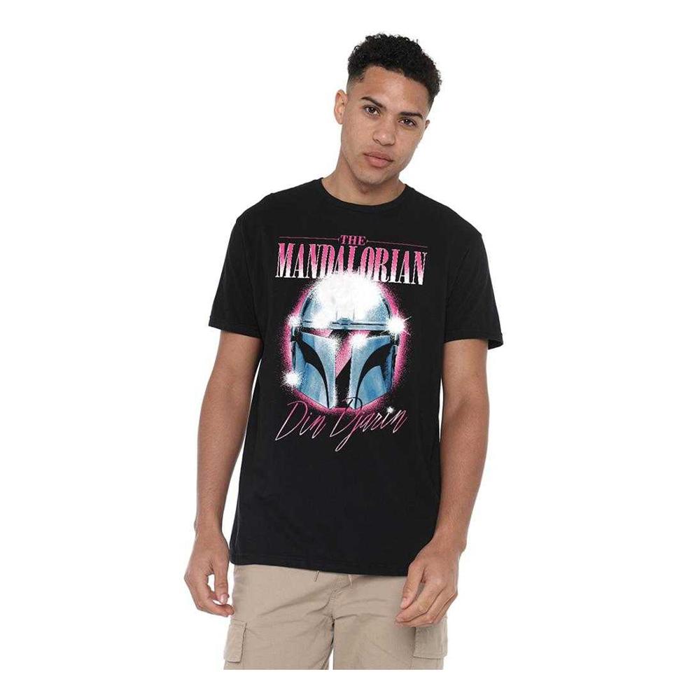 Star Wars: The Mandalorian Unisex Adult Din Djarin 80 S Helmet T-Shirt