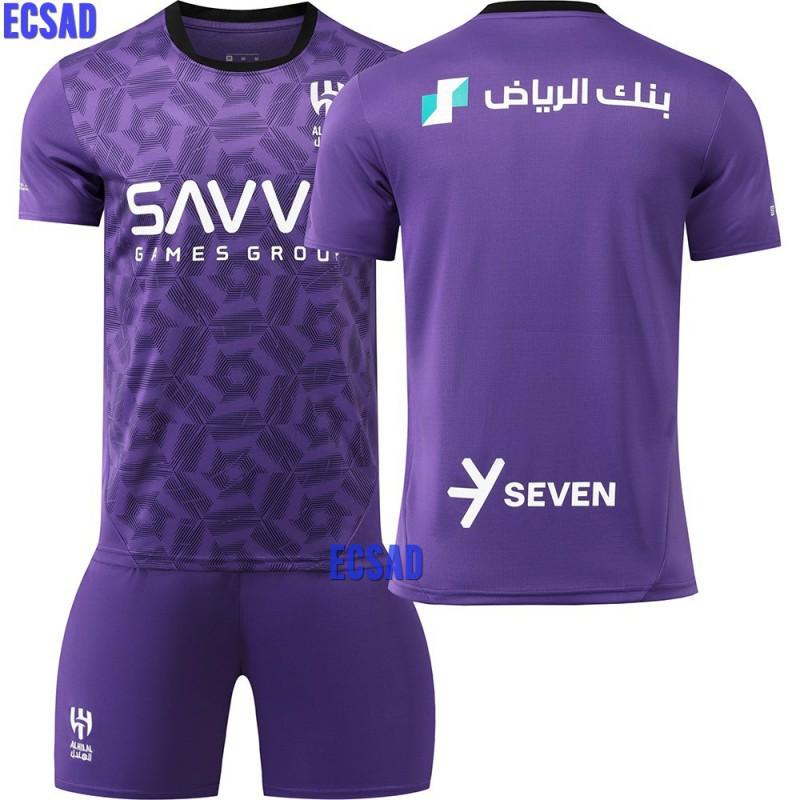 2425 Saudi League Riyadh Crescent Jersey Away Purple No. 10 Neymar Football Clothing Children s Set 20 yards