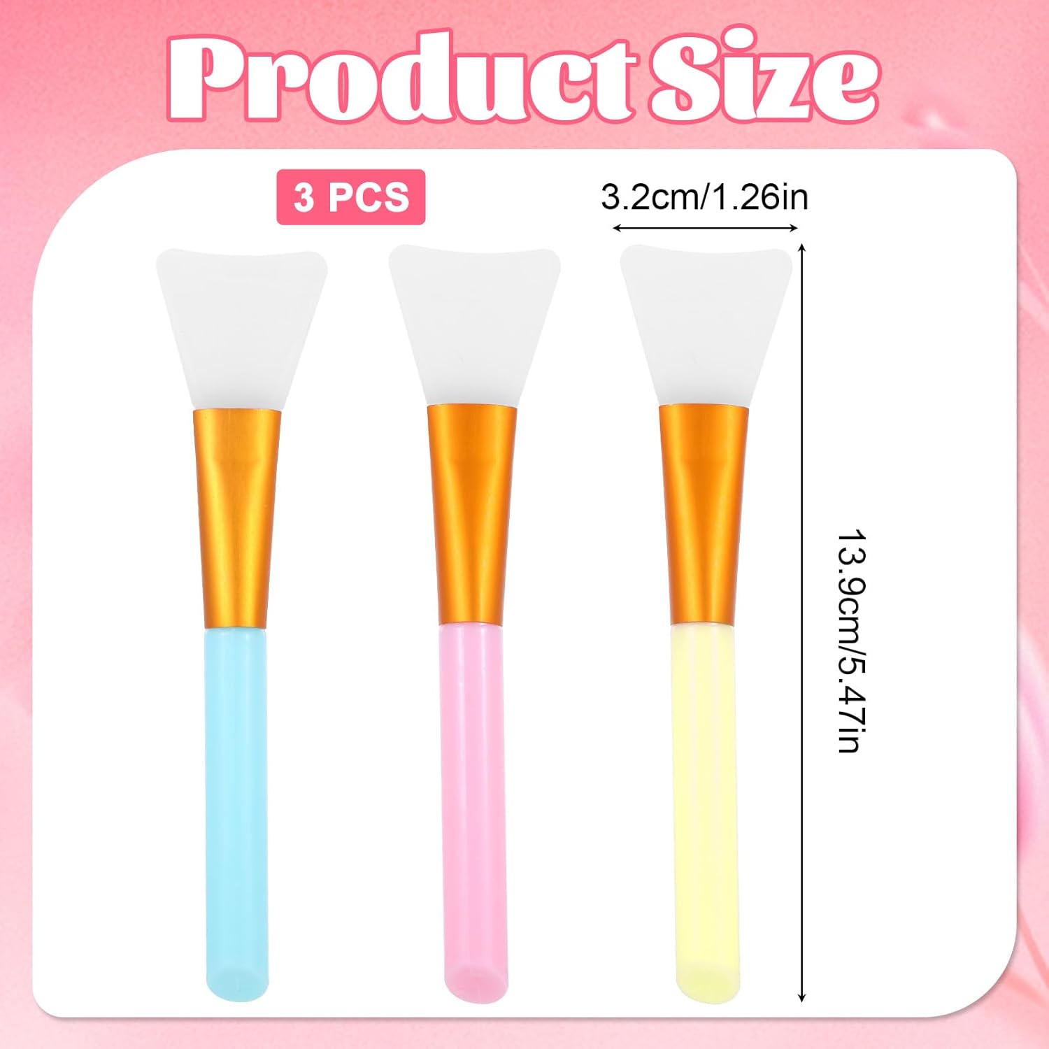 Silicone Face Mask Brushes, 3PCS Soft Silicone Facial Mud Mask Brushes Facial Mud Masks Beauty Tool Hairless Spatula Applicator for Sleeping Muds