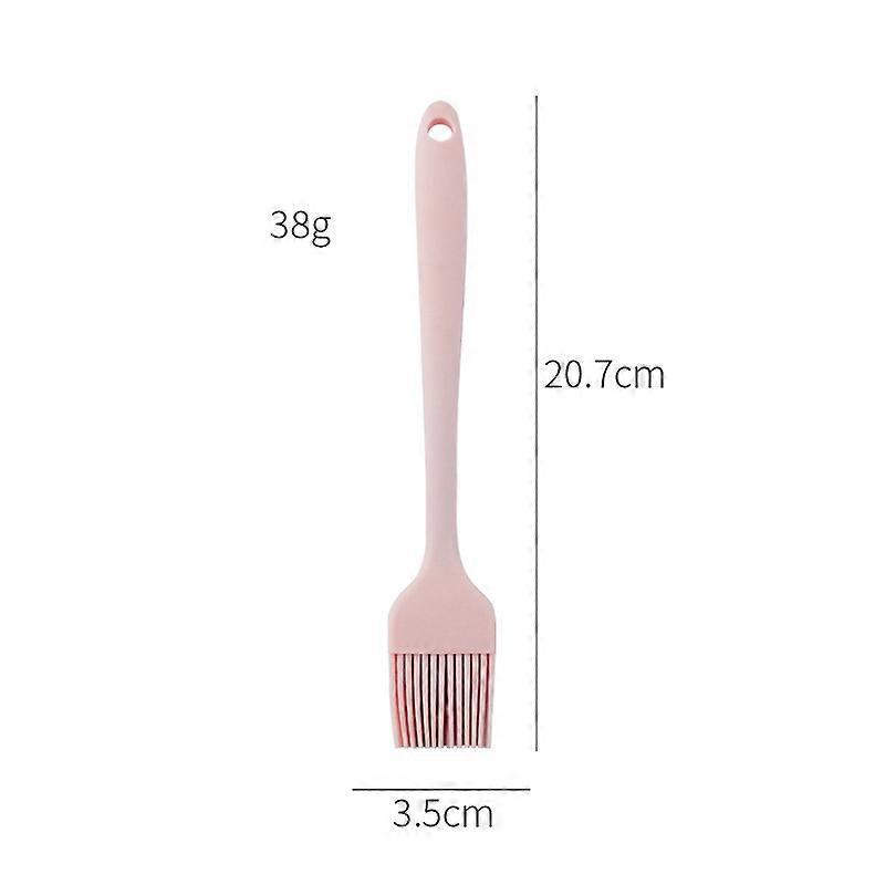 Dww-Three-Piece Set of Red, Mint Green, and Pink Silica Gel Baking Brushes, Pastry Brushes, Baking Brushes, Kitchen Brushes, Heat Resistant Kitchen Br