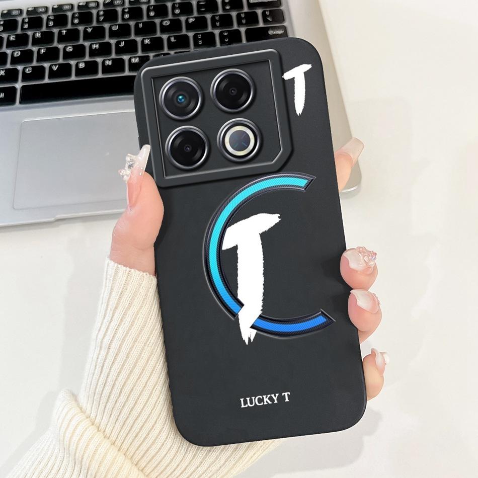 For Infinix GT 20 Pro X6871 Lucky Initial Letter Phone Case For Infinix GT20 Pro 5G Soft Silicone Shockproof Cases