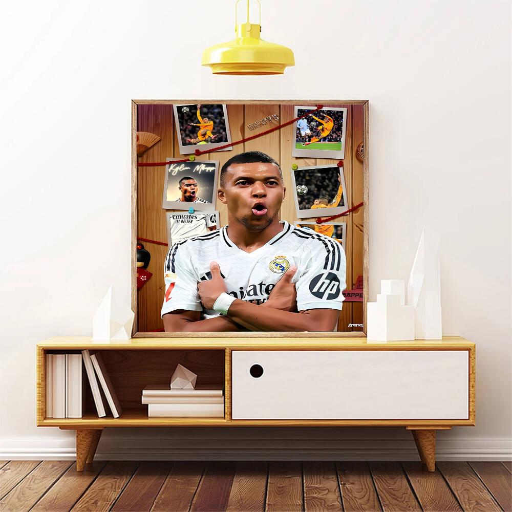 Mbappe 5D Diy Diamond Painting Round Diamond Diy Frameless Holiday Artwork Suitable For Home Office Wall Decoration