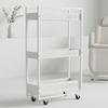 Hairdressing Trolley Cosmetic Spa For Salon Shelves Mobile Shelf On Wheels For Salon White