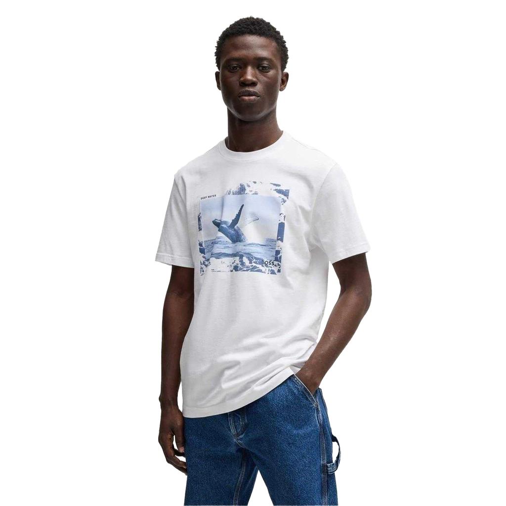 Boss Mens Whale Cotton T-Shirt