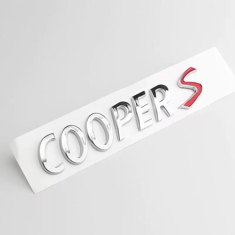 

Автомобильная 3D металлическая наклейка на задний багажник с эмблемой для Mini Cooper S R50 R52 R53 R55 R56 R57 R60 R61 F55 F56 F60 F54, Стайлинг автомобиля серебряный