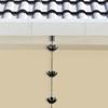 Regenkette für Blätter, Regenfängerkette für Dachrinnen im Außenbereich mit Adapter, Regenkettenbecher zum Ersetzen des Dachrinnenfallrohrs, zum Umleiten von Wasser und zur Anzeige zu Hause