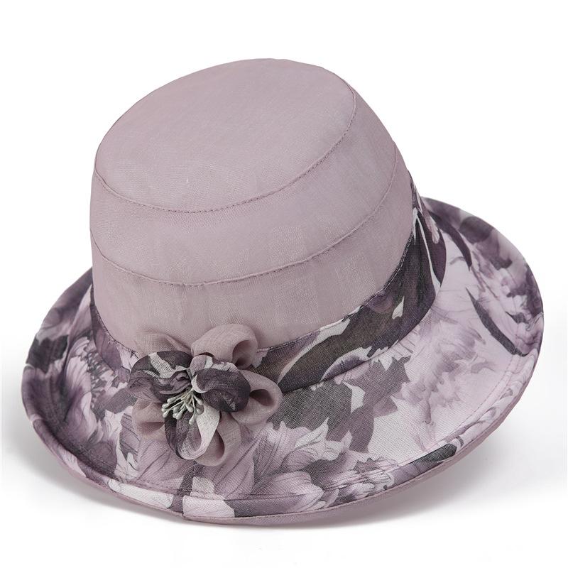 

Sun Hat Sun Hat Breathable Mom Summer Outdoor Sunscreen Bucket Hat Thin Basin Hat Ladies M（56-58cm） світло-фіолетового кольору