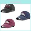 Vintage 1981 3d Embroidered Baseball Cap Adjustable Sun Hat Cotton Material