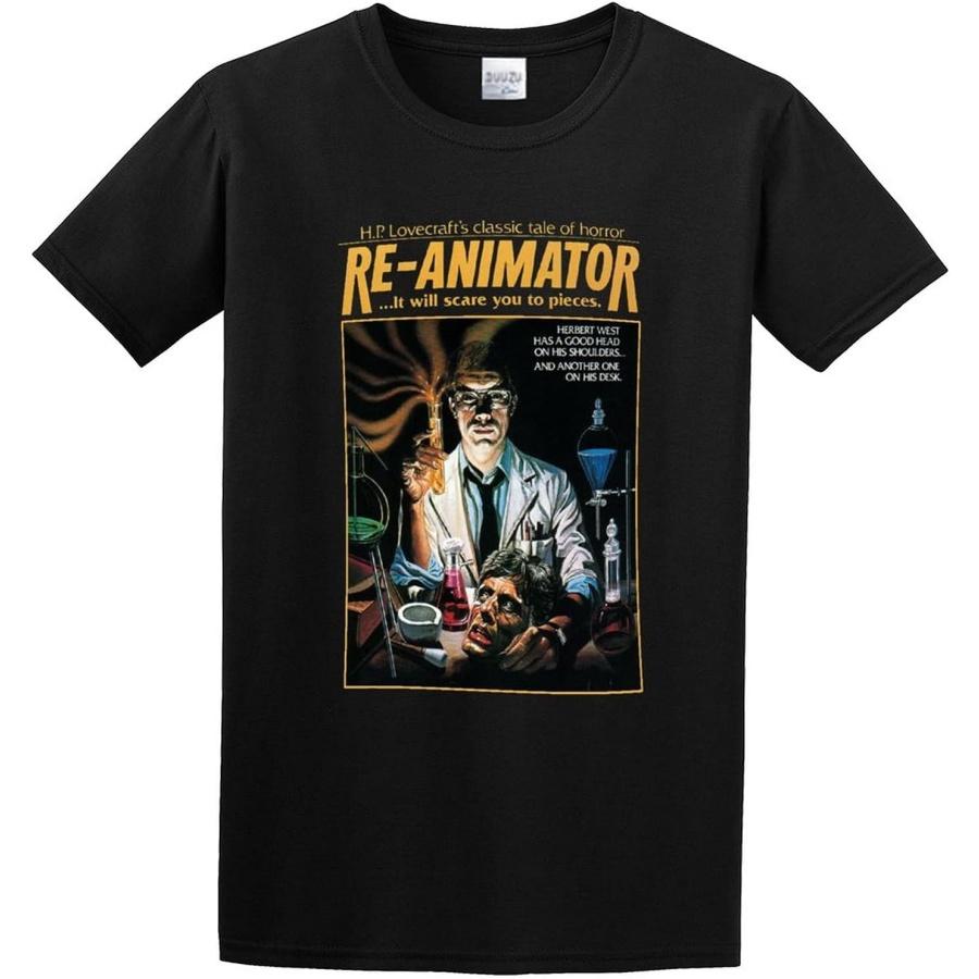 LUCKYBOY UNDERWEAR Men s Re Animator Fantasy Horror 1970 S Film Movie T-Shirts Black XXXXXL разноцветный