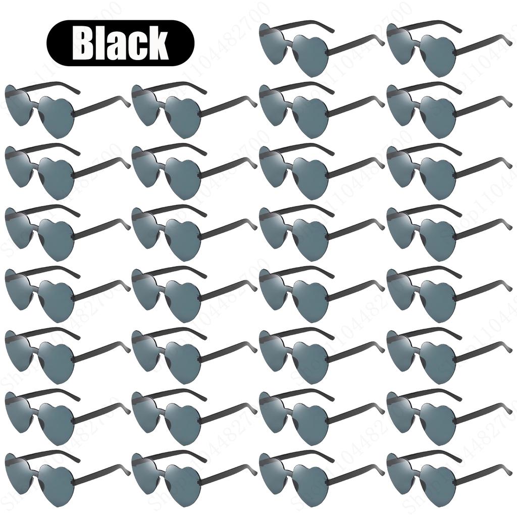16-160Pcs Wedding Heart Shape Sunglasses Bachelorette Party Favor for Guests Fun Party Sunglasses Rimless Heart Shaped Glasses