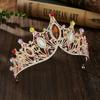 Multicolor Princess Tiara Metal Rhinestone Crown Luxury Baroque Crown  Dress Accessories