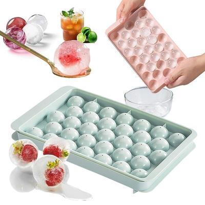 33 Ice Boll Hockey PP Mold Frozen Whiskey Ball Popsicle Ice Cube Tray Box Lollipop Making Gifts Kitchen Tools Accessories.