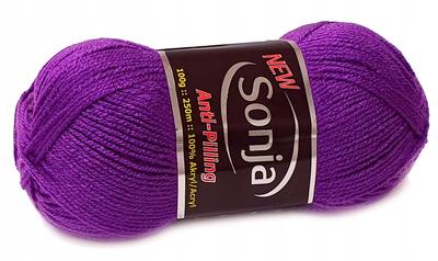 NEW Sonja Acrylic Yarn Anti-pilling Purple 1427