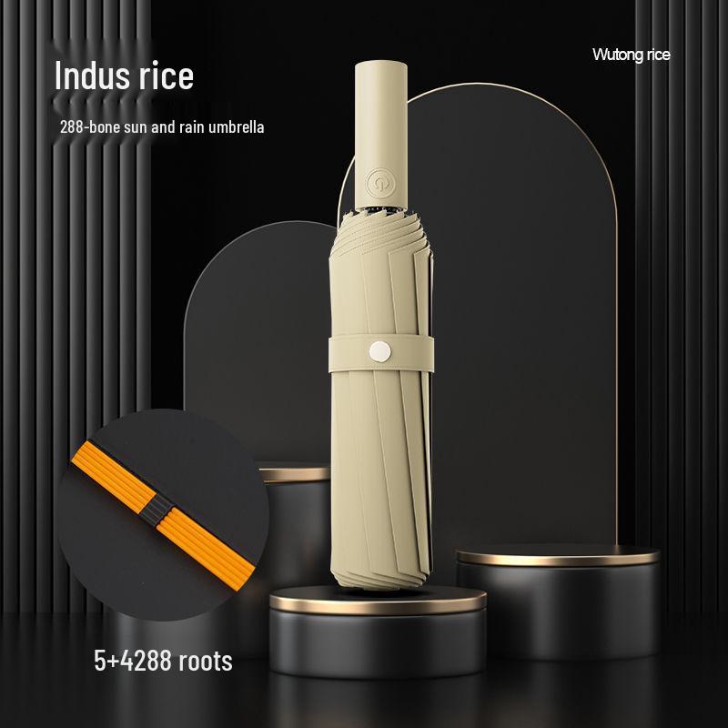 288 Ribs Automatic Sun/Rain Umbrella - Extra Large, Storm Resistant for Men & Women, Reinforced, Thickened Dual-Use Umbrella