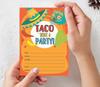 Inkdotpot Pack Of 30 Taco Bout Party Invites, Fiesta Party Invitations, Fill In Blank Invites With Envelopes