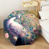 1PC Peacock Starry Night Automatic Umbrella - Suitable Travel Outdoor Portable Umbrella Birthday Gift Daily Essentials