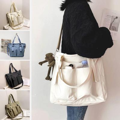 Wasserdichte Tasche Große Kapazität Leinwandtasche Damen Umhängetasche Koreanische Studentin Ins Japanische Ein Schultertasche Große Tasche Tragetasche
