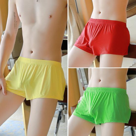 Men Boxer Underwear Low Waist Breathable Smooth Wiring Perfect Fit Shorts Panties