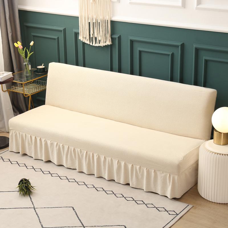 

Чехол для футона без подлокотников с юбкой из жаккарда, чехол для дивана-кровати, чехол для дивана, чехол для дивана для гостиной, защитный чехол для мебели S 120-145cm
