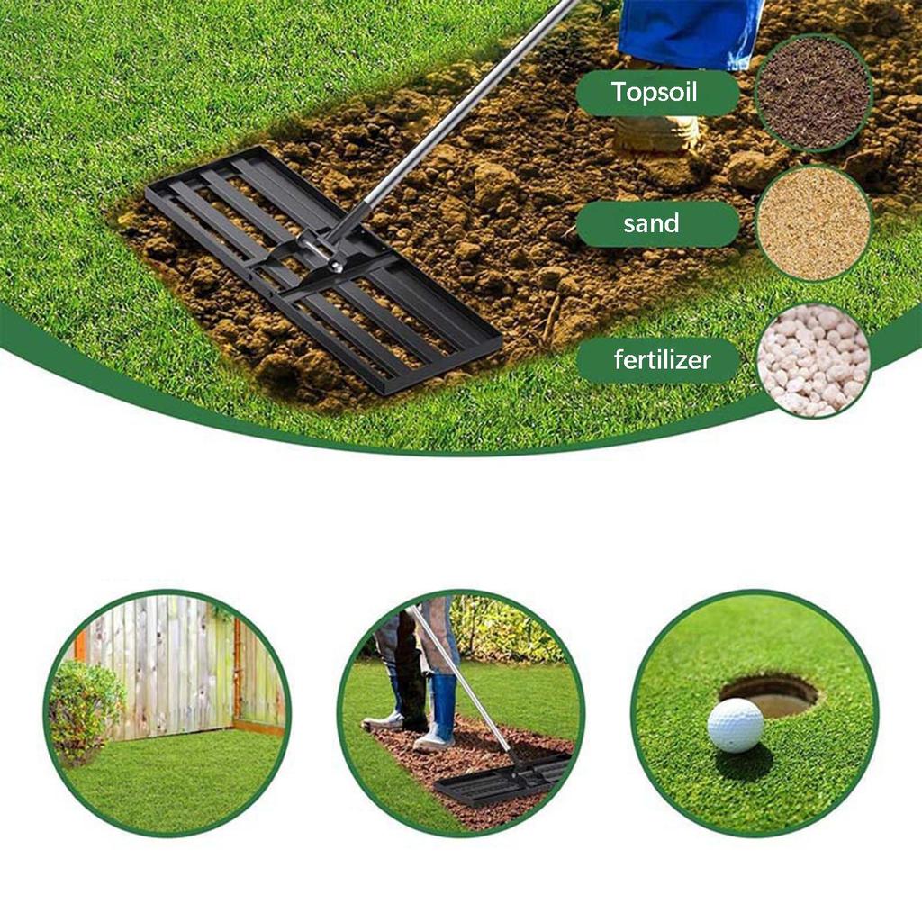 Landscape Rake Efficient Leveling Lawn Tool for Pasture Garden Yard S