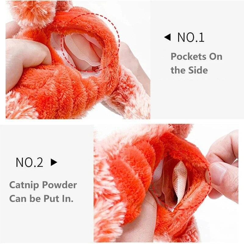 Simulare electrică homar săritură pisică jucărie lavabilă jucării amuzante de pluș pentru câini pisici copii cu încărcare USB jucării interactive pentru pisici