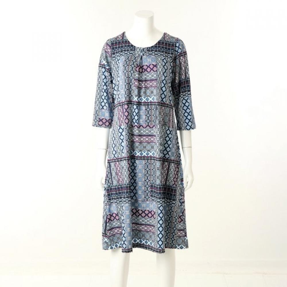 Wacoal Geometric Pattern Loungewear Dress Wgn375w 85