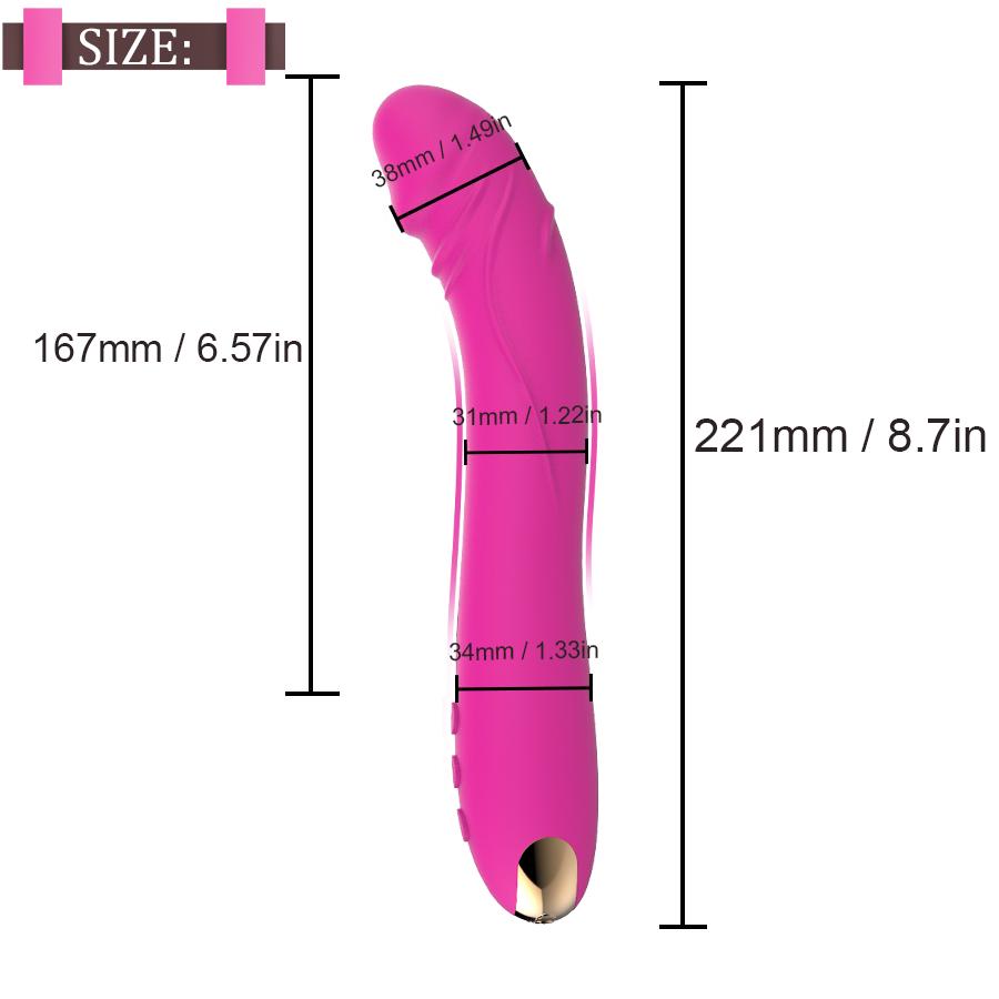 Dildo Vibrátor pro ženy Kouzelná hůlka Vagina Clitoris Masážní přístroj masturbátor Sexuální produkty pro dospělé Hračka