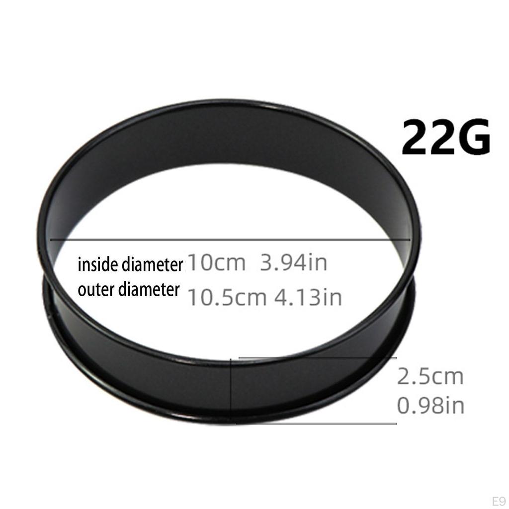 Crumpet Rings Double Rolled Tart Fondant Cutter Tool Biscuit Making Metal Cooking Round