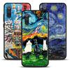 Kočka Van Gogh Hvězdná noc Olejomalba Měkké pouzdro Pro Xiaomi Mi 9 9se 8 10 10T A2 Lite 10S 9T CC9 Note 10 Pro 9Lite Kryt Fundas