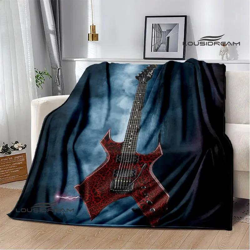B.C.rich Guitar Logo Printed Blanket Flange Blanket Soft and Comfortable Blanket Warm Blanket Blankets for Beds Birthday Gift