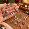 Mixed Christmas Charms for Jewelry Making, 20 Zinc Alloy Holiday Pendants with Attachment Points for Bracelets, Anklets, and Phone Charm Crafts