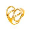 INS Style Geometric Open Ring - 18K Gold Plated Stainless Steel Jewelry
