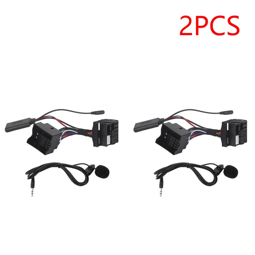 1-2PCS Autoradio Audio Musique Appareil Adaptateur Aux Faisceau de Fils avec Micro Compatible Bluetooth 5.0 Pour skoda 2008-2011