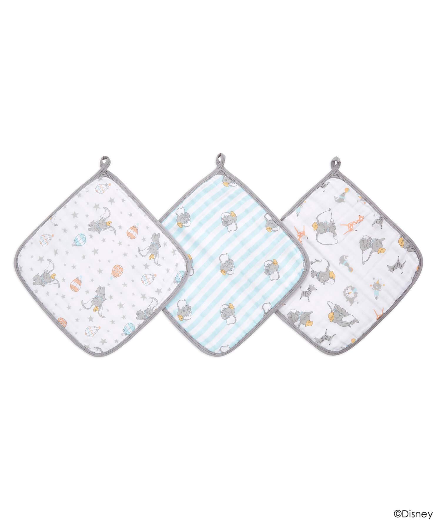 

aden anais essentials Anais Washcloth Disney Dumbo New Muslin Cotton Towel with Gauze Baby Gift + (Aden + Essentials) 3-Piece Set, Heights,