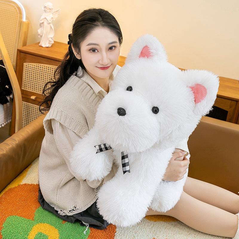 Genuine West Highland Puppy Dog Doll Plush Toy Soothing Doll Doll Children Give Girlfriend Birthday Gift