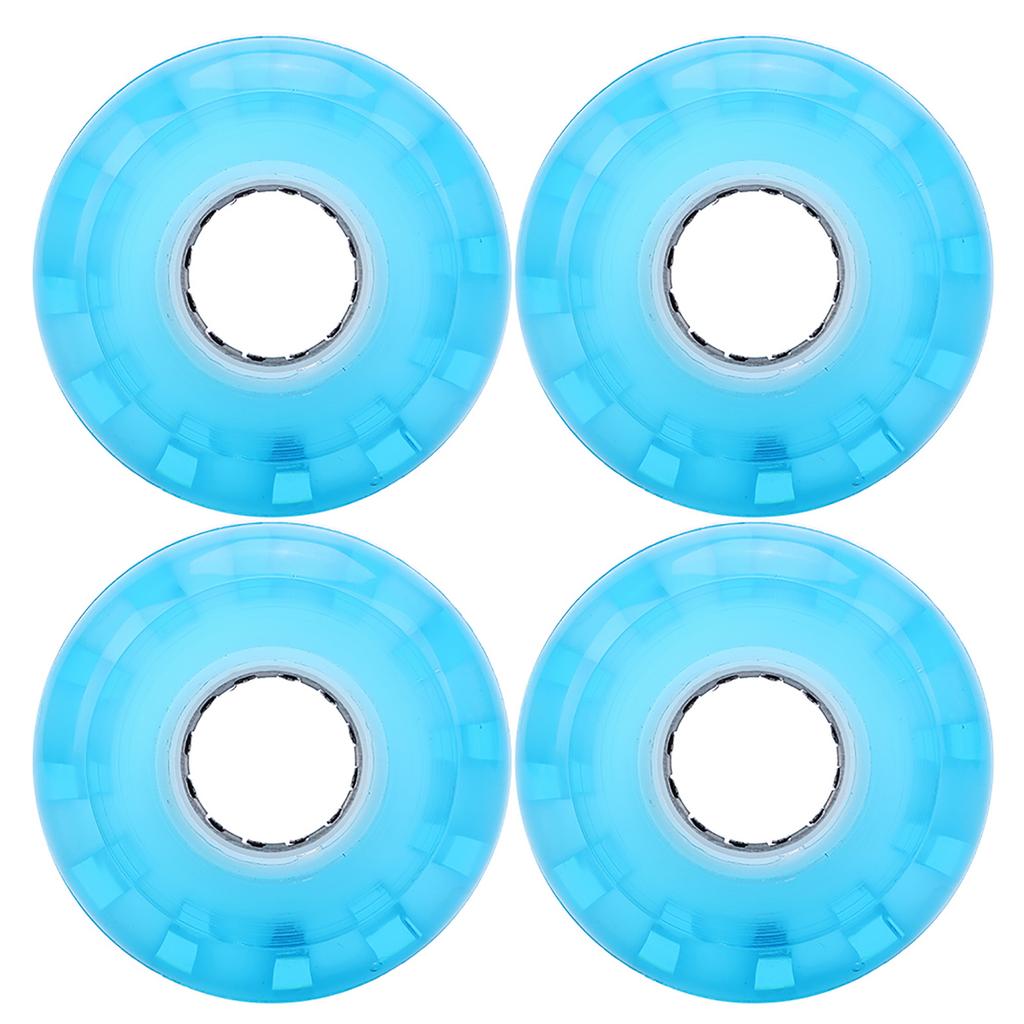 Set 4 buc Roată Skateboard PU Elasticitate Ridicată 52mm Profesional Anti-Alunecare Fără Zgomot(albastru )
